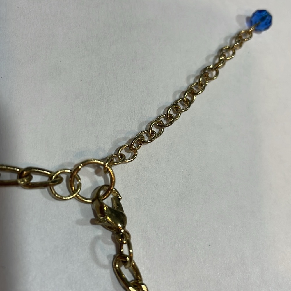 5/$30🏷️ World Market tassels, beads necklace rust, blues, reds, gold metal - Picture 6 of 9